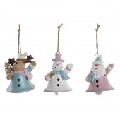 Christmas Decorations Set DKD Home Decor Wood Father Christmas (17 x 11.5 x 32 cm) (3 pcs)