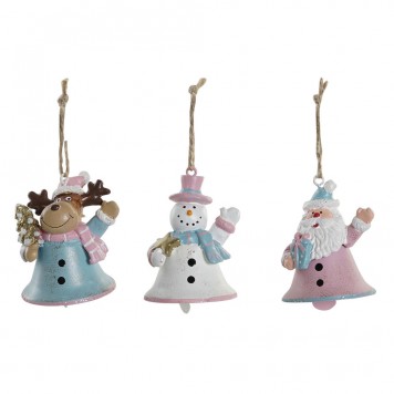 Christmas Decorations Set DKD Home Decor Wood Father Christmas (17 x 11.5 x 32 cm) (3 pcs)