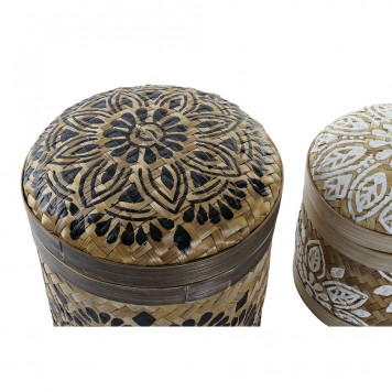 Basket set DKD Home Decor Bamboo (18 x 18 x 20 cm)-3