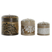 Basket set DKD Home Decor Bamboo (18 x 18 x 20 cm)